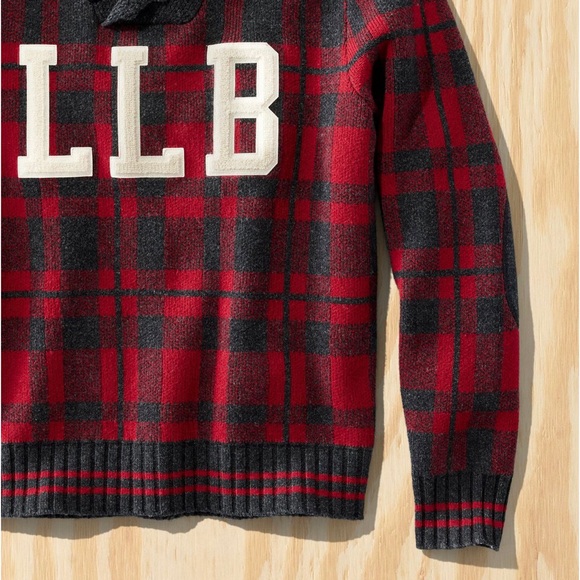 L.L.Bean x Todd Snyder Heritage Buffalo Check Wool Sweater - Picture 5 of 6